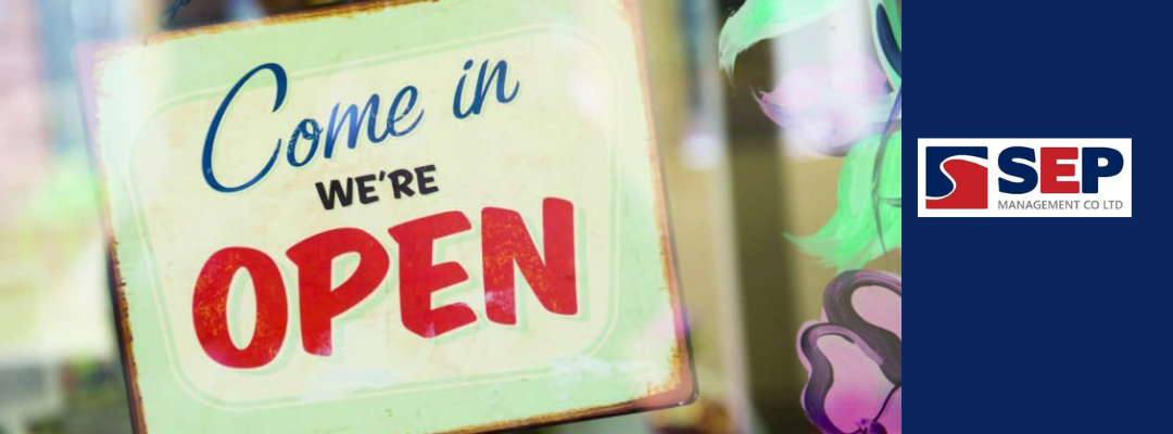 Welcome back to all those businesses getting ready to reopen.