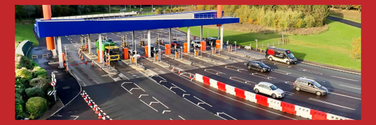 The Tyne Tunnel Plaza (1) This shows Tyne tunnel Toll Plaza